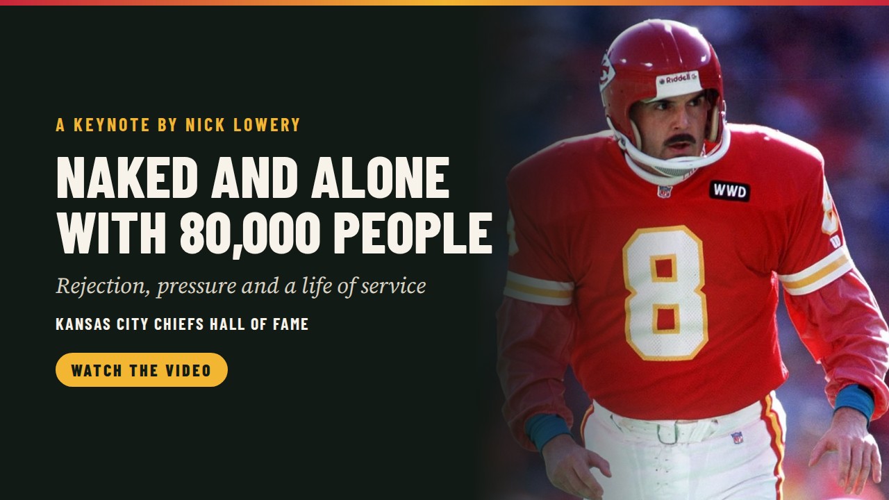 Naked and Alone with 80,000 People, a keynote by Nick Lowery